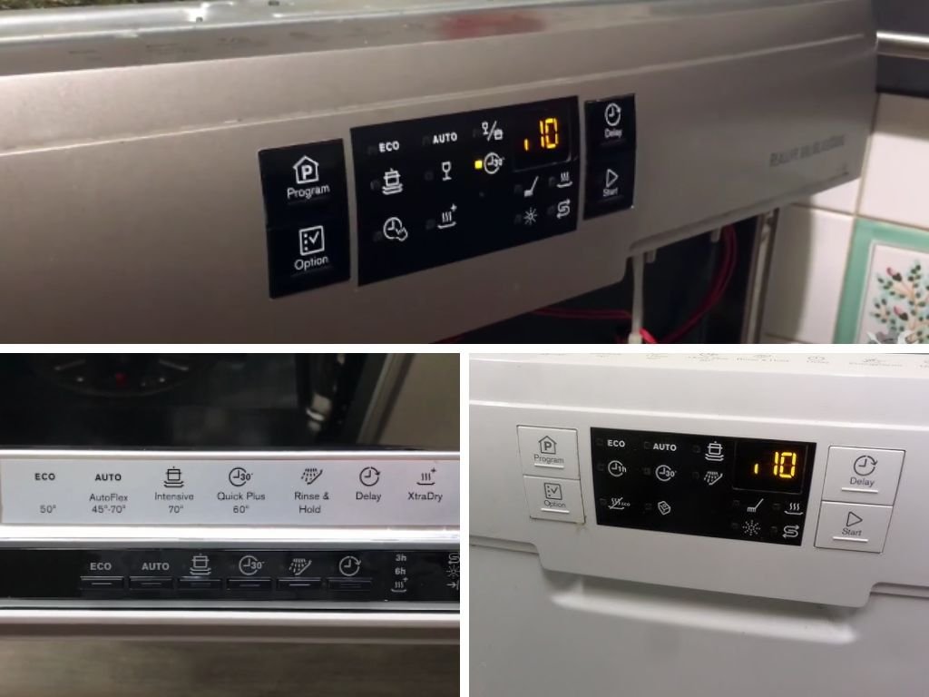 Màn hình máy rửa bát Electrolux hiển thị mã lỗi i10